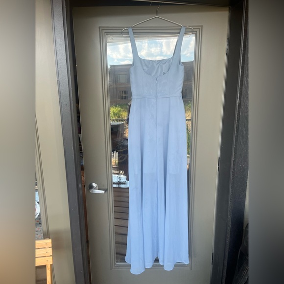 Dust Blue azazie bridesmaid dress size A4 - Picture 4 of 7